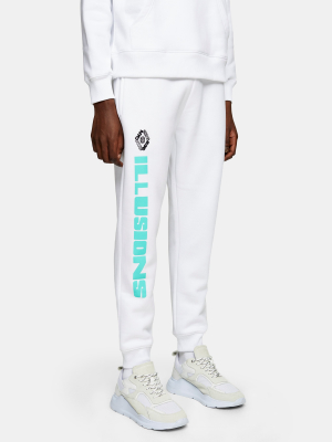 Illusions Pop Print Sweatpants In White