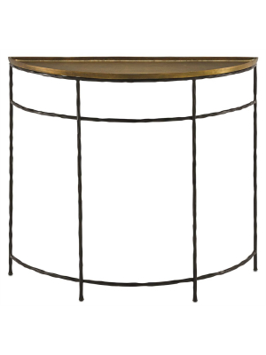 Currey & Company Boyles Demilune Console