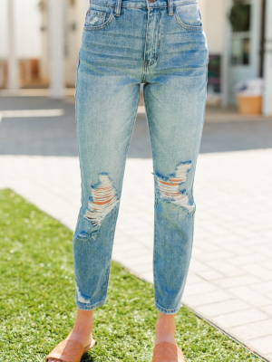 Be There For You Medium Wash Distressed Jeans