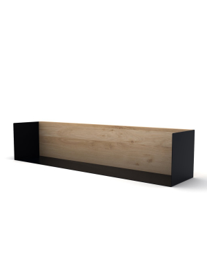 Oak U Shelf Large In Black