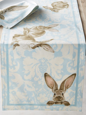 Damask Bunny Table Runner