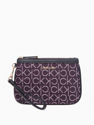 Monogram Logo Large Zip Wristlet