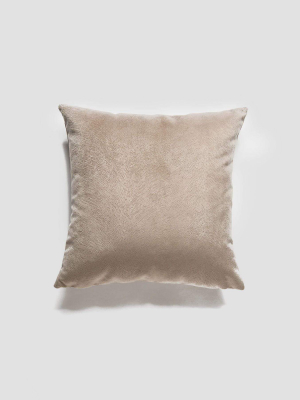 Pisa Velvet Cushion 43x43cm In Biscuit