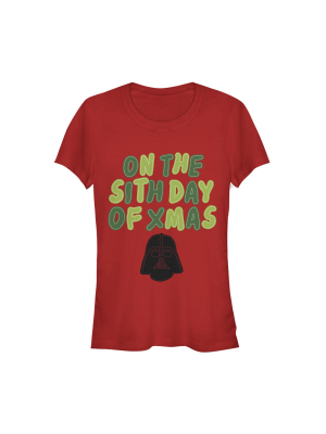 Junior's Star Wars Christmas Sith Day T-shirt