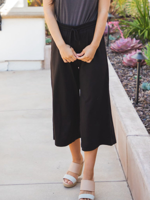 Dove Gaucho Pants - Black