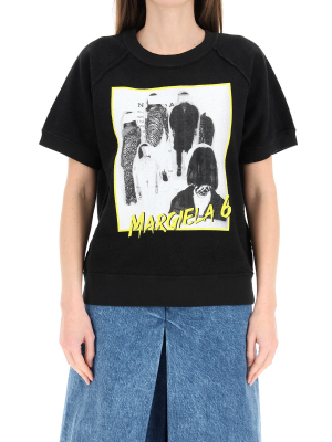 Mm6 Maison Margiela Reversed Short-sleeve Sweatshirt