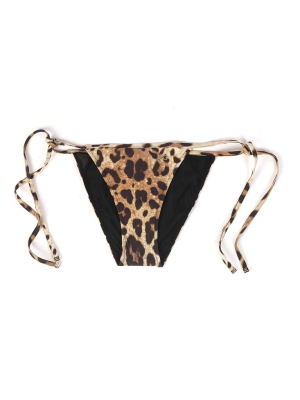 Dolce & Gabbana Leopard Print Bikini Bottoms