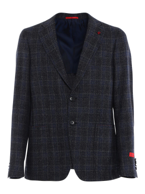 Isaia Checked Patch Pocket Jacket