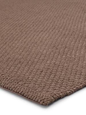 Kawela Indoor/outdoor Solid Brown Rug