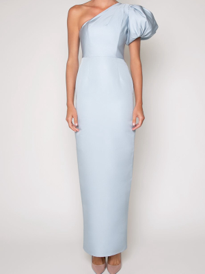 Lily Silk Faille Column Gown