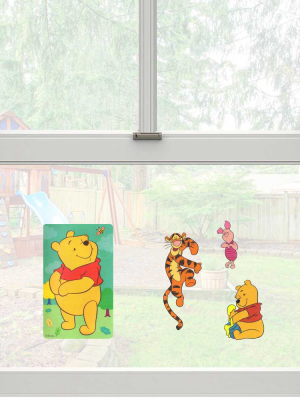 Winnie Pooh And Friends - Peel & Stick - 4 Window Clings - Winnie The Pooh..