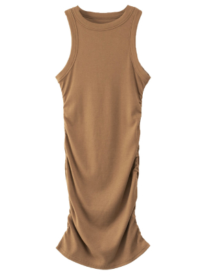 'jenetta' Side Cinched Ribbed Tank Dress (5 Colors)