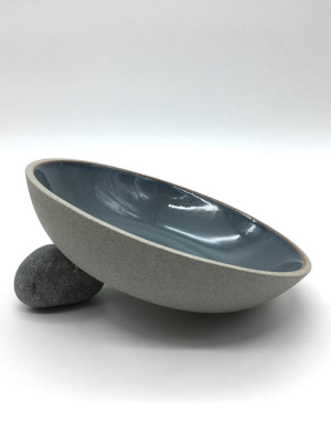 Stillness Bowl | 8.5" X 2" | Greystone/baltic Blue