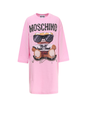 Moschino Teddy Logo Printed T-shirt Dress