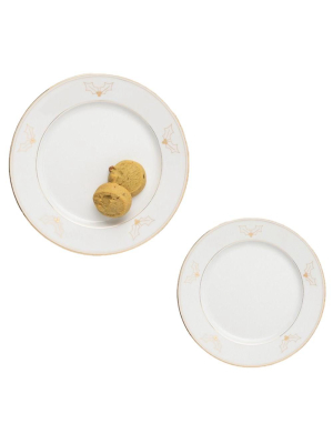 Blue Pheasant Hannah Collection - Gold Trim With Holly Decor