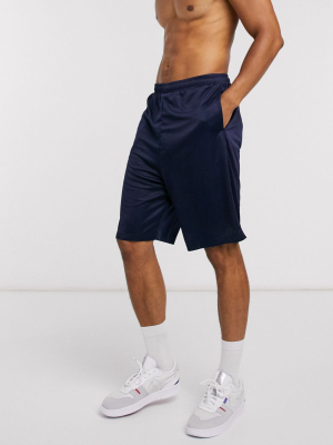 Asos 4505 Relaxed Fit Training Shorts In Navy