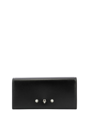 Alexander Mcqueen Chain Skull Continental Wallet