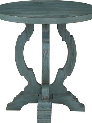 Orchard Park Accent Table Blue - Treasure Trove