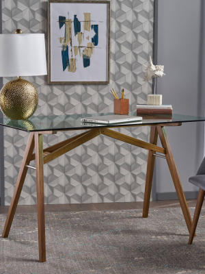 Camila Mid Century Desk Natural - Christopher Knight Home