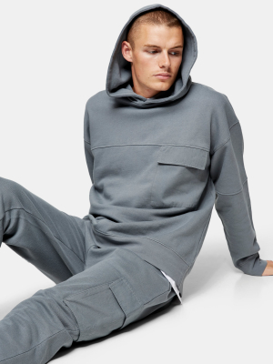 Gray Twill Pocket Cargo Tracksuit