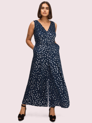 Scatter Dot Velvet Jumpsuit