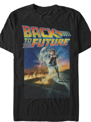 Men's Back To The Future Retro Marty Mcfly Poster T-shirt