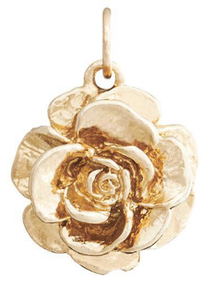 Large Tea Rose Flower Charm