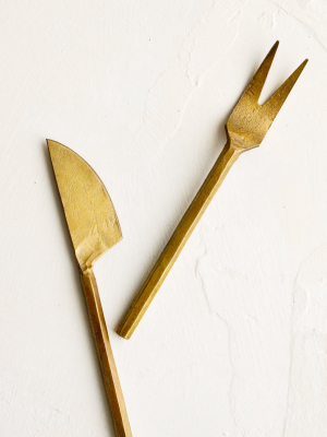 Molten Brass Canapé Utensils