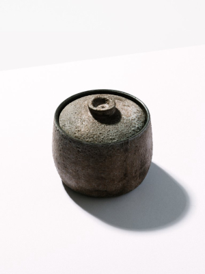 Dark Stoneware Container