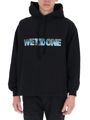 We11done Logo Printed Oversized Hoodie