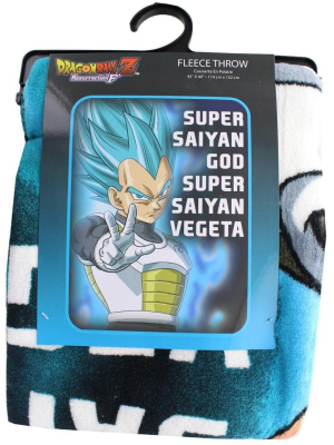 Just Funky Dragon Ball Z Super Saiyan Vegeta Lightweight Fleece Blanket | 45 X 60 Inches