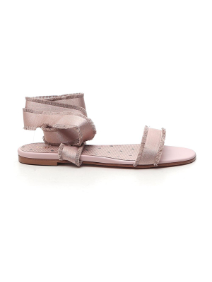 Redvalentino Ankle Strap Flat Sandals