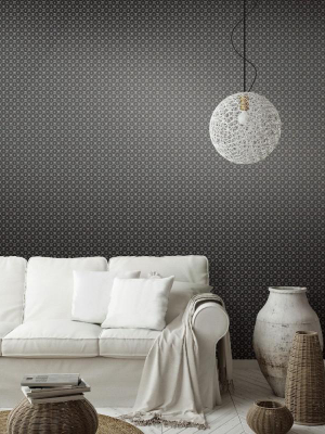 Fretwork Wallpaper In Black From The Tea Garden Collection By Ronald Redding For York Wallcoverings