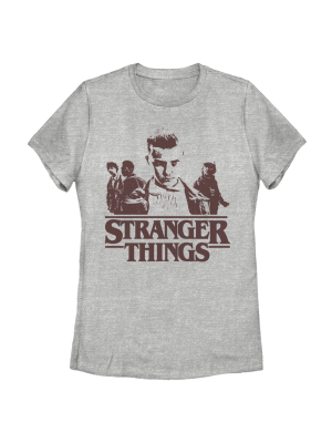 Women's Stranger Things Eleven Punk And Friends T-shirt