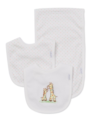 Giraffe Bib & Burp Set