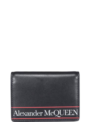 Alexander Mcqueen Logo Print Card Wallet