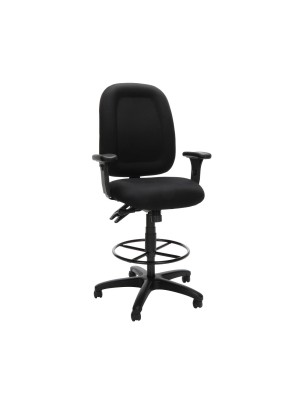 Core Collection Ergonomic Mid-back Task Chair With Arms And Drafting Kit Black - Ofm