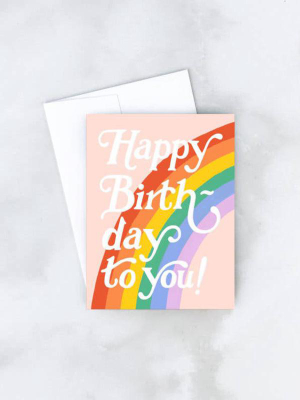Big Rainbow Birthday Card