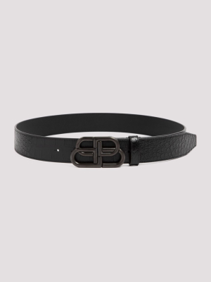 Balenciaga Bb Buckle Embossed Belt