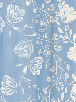 Avignon Shower Curtain Blue/cream - Allure Home Creation