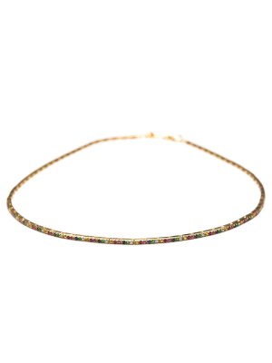 Rainbow Ribbon Choker