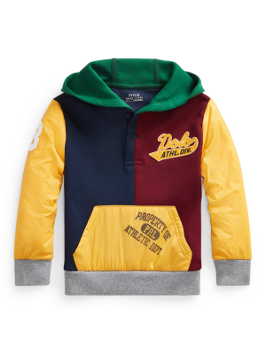 Color-blocked Hybrid Hoodie