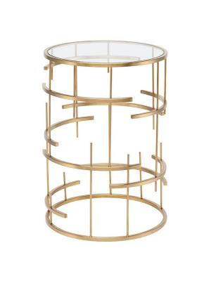 Nuevo Tiffany Side Table - Gold