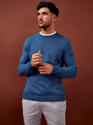 Considered Blue Twist Essential Knitted Sweater