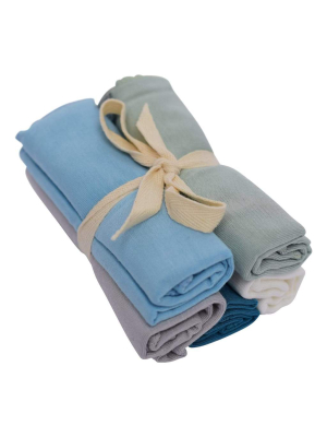Solid Washcloth Combo 5-pack In Boy