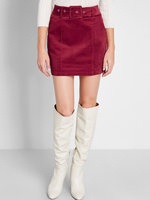 True Romance Corduroy Mini Skirt