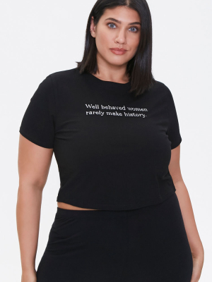 Plus Size Well Behaved Women Tee