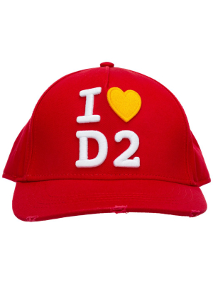 Dsquared2 I Love D2 Embroidered Baseball Cap