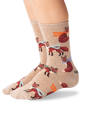 Kid's Winter Foxes Crew Socks