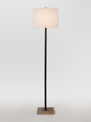 Modern Wood Square Floor Lamp Black - Project 62™